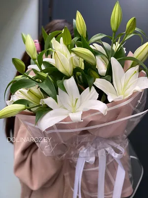 Купить Сборный букет розы и лилии с оформление R139 в Москве, цена 6 000  руб.