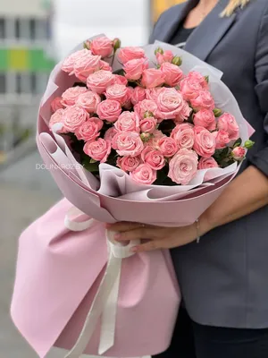 Дуо-букет розы Ред Пиано и оксипеталум - купить в Москве | Flowerna