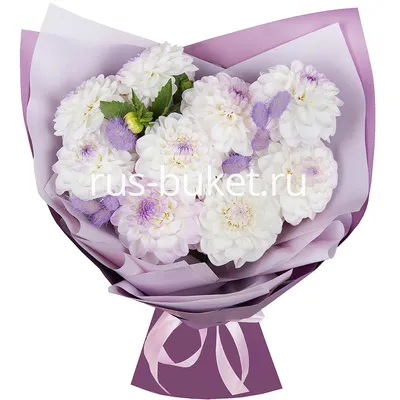 Букет из белых георгин - заказать доставку цветов в Москве от Leto Flowers