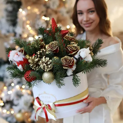 Букет на новый год от 25 шт. за 8 990 руб. | Бесплатная доставка цветов по  Москве