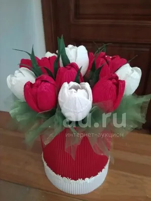 Букет из конфет \"Тюльпаны\" — купить в Санкт-Петербурге. Букеты из конфет,  игрушек на интернет-аукционе Au.ru