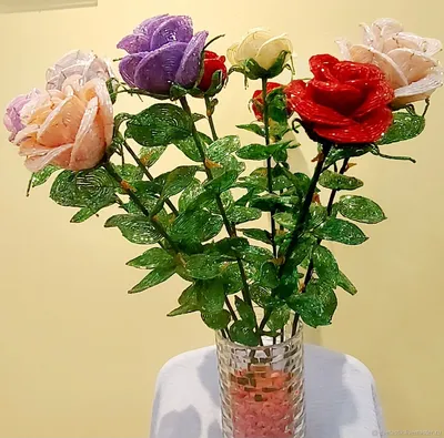Цветы: Букеты: Розы в подарок для любимых купить в интернет-магазине  Ярмарка Мастеров по цене 2700 ₽ – NKK4URU | Цветы, Рыбинск - доставка по  России