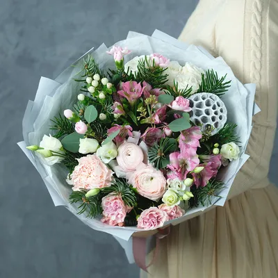 Букет с ранункулюсами №551 - 🌹 Цветы Новосибирск заказ: