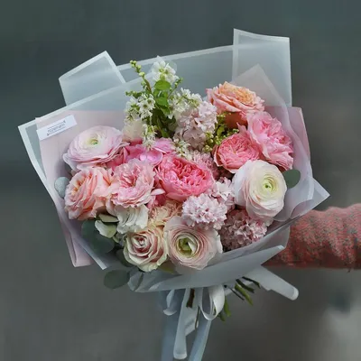 Букет из ранункулюсов №560 - 🌹 Цветы Новосибирск заказ: