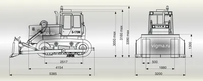 Бульдозер Т-170, инв. № 1236 Брестская обл.