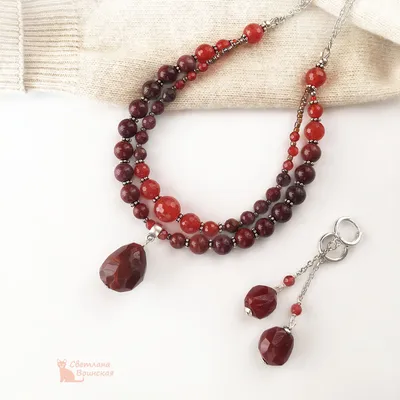 Бусы из натурального сердолика (id 47038021), купить в Казахстане, цена на  Satu.kz