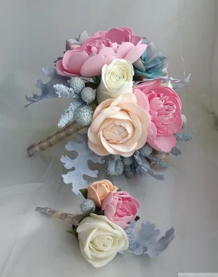 Купить «Букет невесты и бутоньерка», каталог «Букеты невесты» в Королёве -  «Ameli» - Интернет магазин цветов в Королеве.