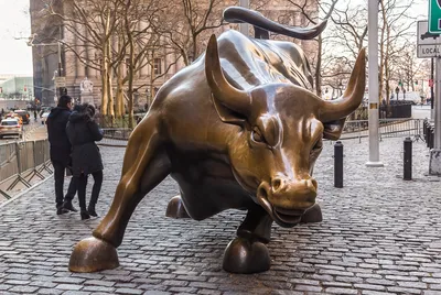 Атакующий Бык или Бык с Уолл Стрит - бронзовая скульптура, располагается в  Финансовом Квартале города Нью-Йорк и является одной из его… | Instagram