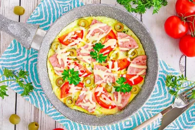 Быстрая пицца на сковороде - рецепт автора Елена