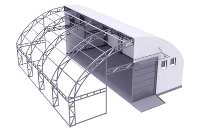 Быстровозводимые ангары из оцинкованного профиля, цена от 10000 ₽/м2 под  ключ!