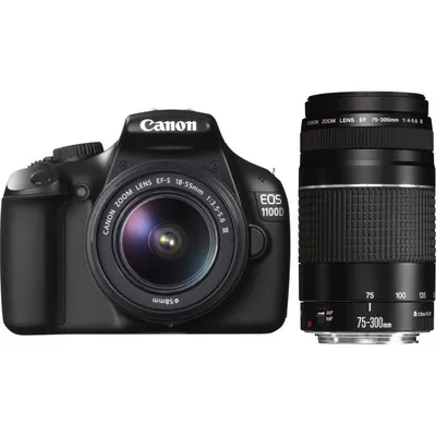 Canon EOS 1100D kit (18-55 + 75-300 + 50mm) EF-S IS купить в  интернет-магазине: цены на зеркальный фотоаппарат EOS 1100D kit (18-55 +  75-300 + 50mm) EF-S IS - отзывы и обзоры,