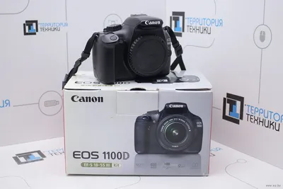 Зеркальный фотоаппарат Canon EOS 1100D Kit 18-55 IS II (состояние 4-) (б/у)  купить за 0 руб.