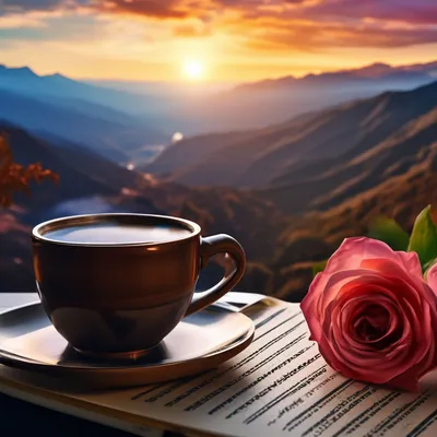 Чашку кофе и розы красные стоковое изображение. изображение насчитывающей  валентайн - 166825405