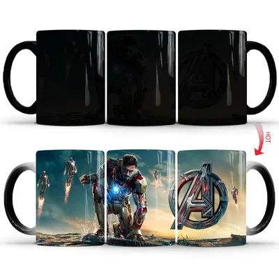 Чашка/кружка хамелеон Мстители: Железный человек/Iron man 330 мл |  LunchBox.com.ua