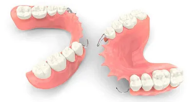 Частично съемный зубной протез на верхнюю и нижнюю челюсть, цена 9900р