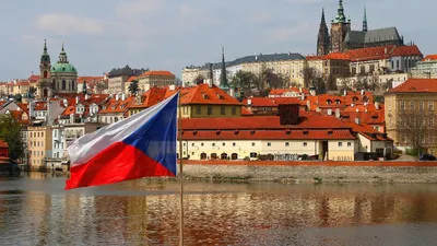 Чешский Крумлов зимой, город и замок в Чехии