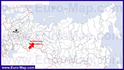 Карты Челябинской области | Подробная карта Челябинской области с городами,  районами и дорогами | Топографическая карта Челябинской области с озерами |  Челябинская область на карте России