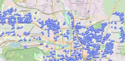 Карта Челябинска с улицами и домами в реальном времени