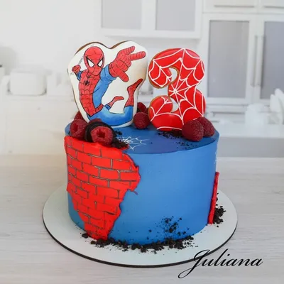 Торт человек паук | Торт человек-паук, Торт в стиле марвел, Тематические  торты