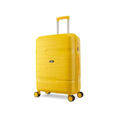 Желтый пластиковый чемодан Ambassador Classic | Ручная кладь размер S