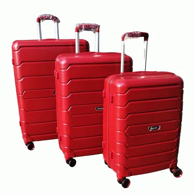Купить чемодан из полипропилена недорого бордовый UBROSS (М+) 66х45х26 см в  gud-chemodan.ru