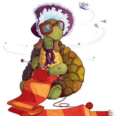 черепаха рисунок бабушка вязание / 418431_original | Иллюстрации, Милые  рисунки, Рисунки