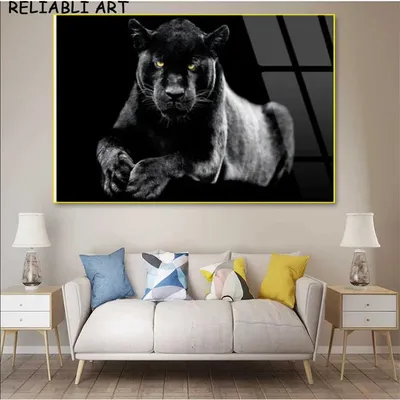 Black Puma, սև հովազ Картина черная пантера - Paintings and Pictures -  List.am