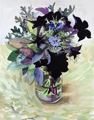 Black Petunia Bouquet - Giclee Print — Vanessa Varjian Paintings- Fine Art  originals and prints
