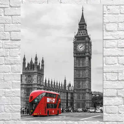Картина Черно-белый Лондон, 40x60 см цена | 220.lv