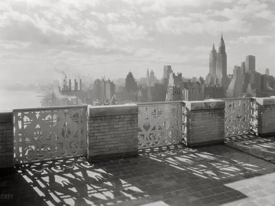Модульная картина Черно-белый пейзаж Нью Йорка – ART-VEK