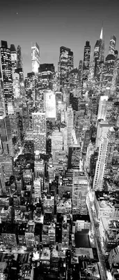 Нью-Йорк чёрно-белый\" Фотообои на стену. Картина. Модульная картина.  Плакат. Купить.