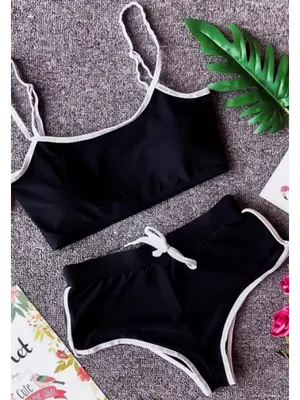 2022 Летние черные белые купальники-танкини с пэчворком и принтом для  женщин, комплект бикини свободного кроя, скромные бикини из двух предметов,  купальные костюмы | AliExpress