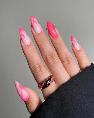 Накладные ногти с клеем \"Черно-розовые\", 24 шт. - купить с доставкой по  выгодным ценам в интернет-магазине OZON (378388833)