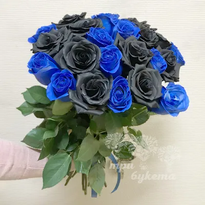 Купить букет из черных и синих роз в Краснодаре
