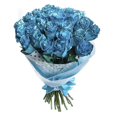 Купить Букет из 25 синих роз по цене 3 750грн. от студии цветов LaVanda