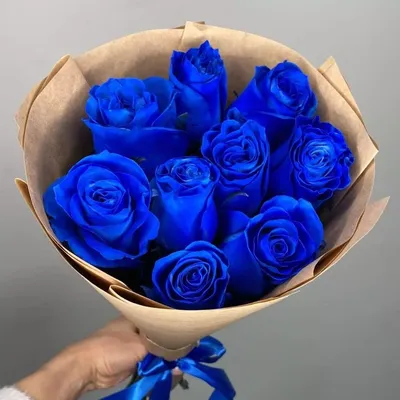 1️⃣ Букет из 15 синих роз – заказать с доставкой в Алматы