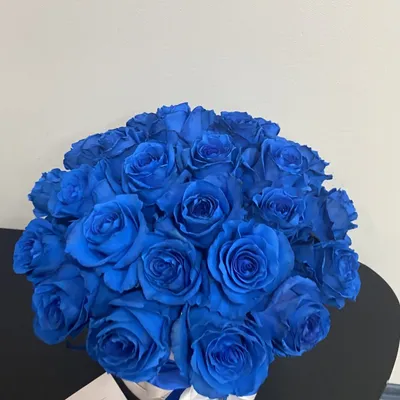 Букет из 15 синих роз Эквадор (Premium 60см) - купить в Москве по цене 7190  р - Magic Flower