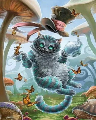 Плакат А3 фигурный Чеширский кот