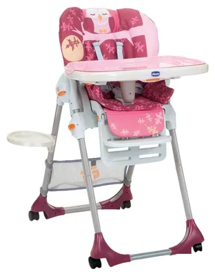 Купить стульчик для кормления Chicco Polly 2 в 1 Mrs Owl розовый, цены на  Мегамаркет | Артикул: 100013265104