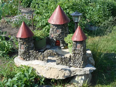 Садовый декор Скворечник с птичкой, 22х18 см.