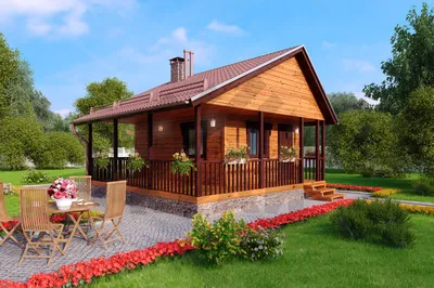 Дачный домик с террасой – купить маленький садовый дом с террасой в Москве