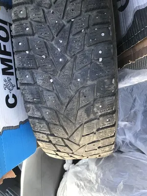 Шина Б/У 255/60 R18 Зима Шипы DUNLOP SP Winter Ice-02 Кат. 4