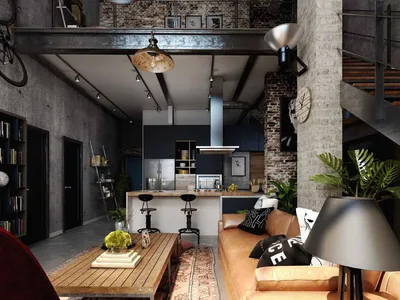 Unique loft-style decorative plastering
