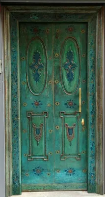 100 лучших идей: Декор двери своими руками на фото | Portes peintes, Portes  uniques, Portes anciennes