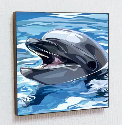 Маленький дельфин рисунок - 64 фото
