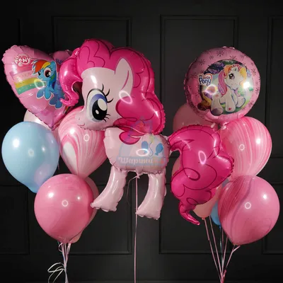 Композиция на день рождения ребенка из шаров My little pony c Пинки Пай  купить в Москве - заказать с доставкой - артикул: №1635