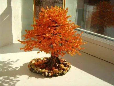 Дерево из бисера для начинающих пошагово / Bead tree for beginners step by  step - YouTube