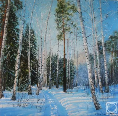 Как нарисовать деревья зимой восковыми карандашами и акварельными красками.  - YouTube