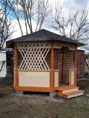 Садовые беседки из дерева. В Беседке.РУ - беседки, заборы, дачные дома,  деревянные дома, дома, коттеджи - Статьи о беседках