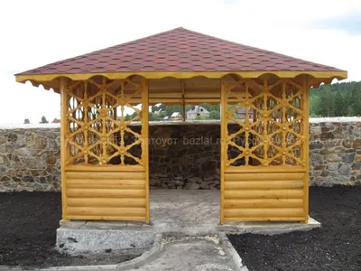 Садовые беседки из дерева и кирпича: цены, фото - Wood Luxury